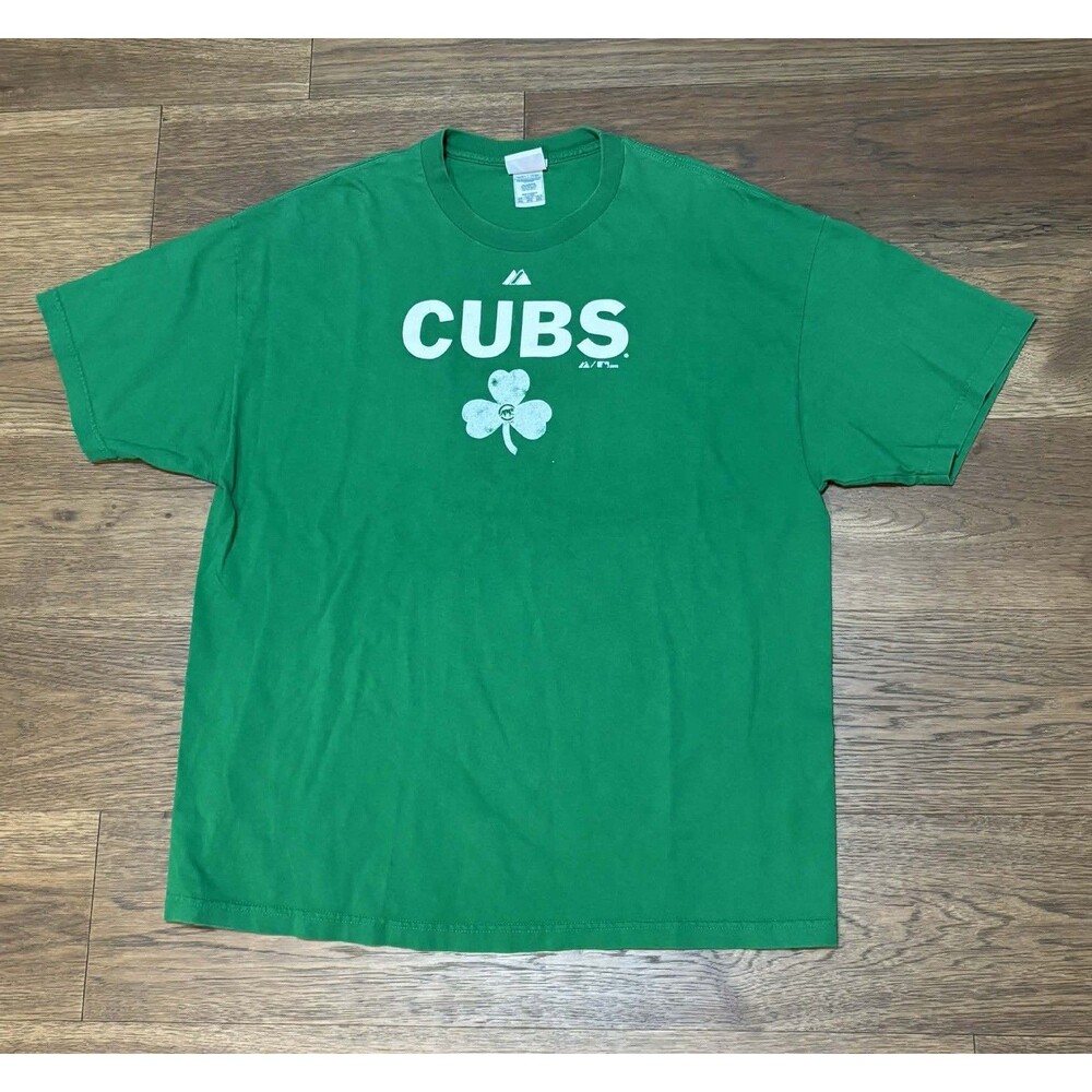 Chicago Cubs MLB Irish Shamrock T-Shirt MLB St Patty's Day Adult Size 2XL